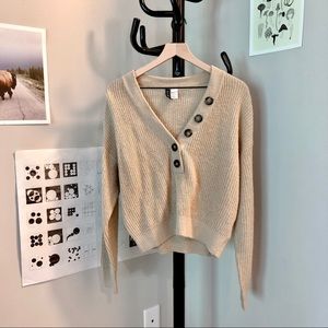 Tan V Neck Sweater